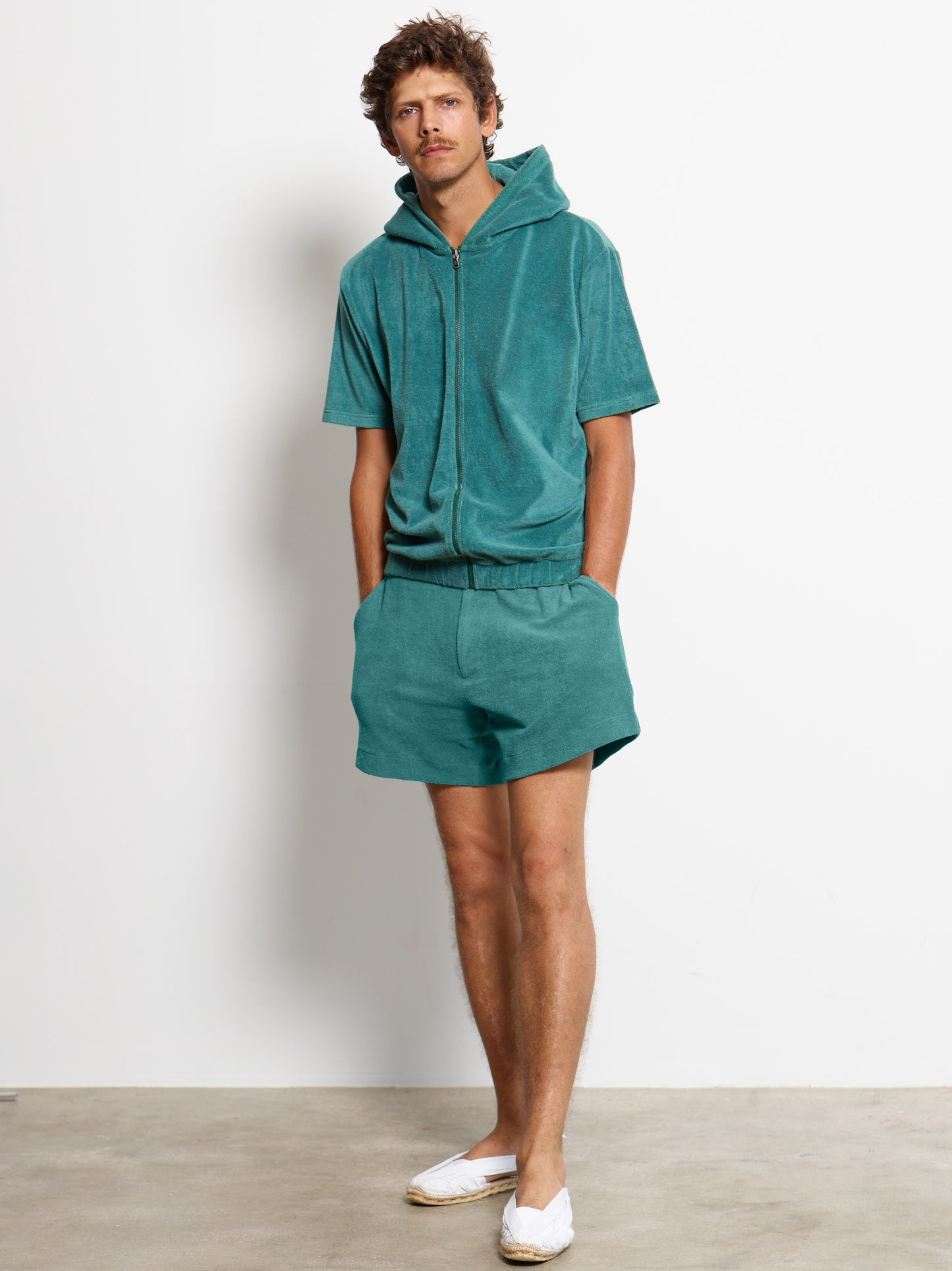 SHORT SLEEVE HOODIE EMERALD