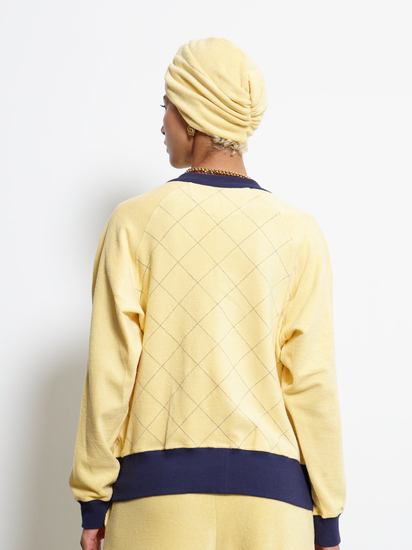 QUILTED BOMBER JACKET YELLOW