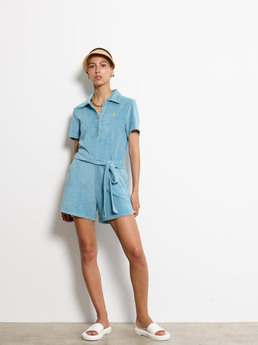BUTTONED OVERAL TURQUOISE