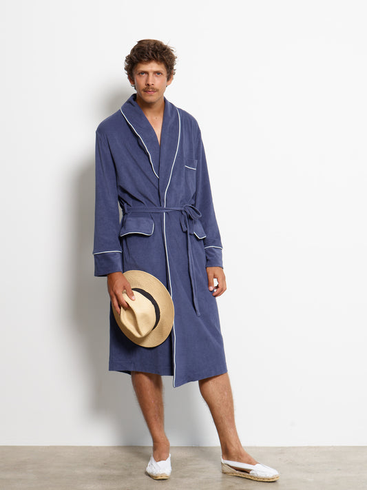 LONG DRESSING/BATHROBE NAVY