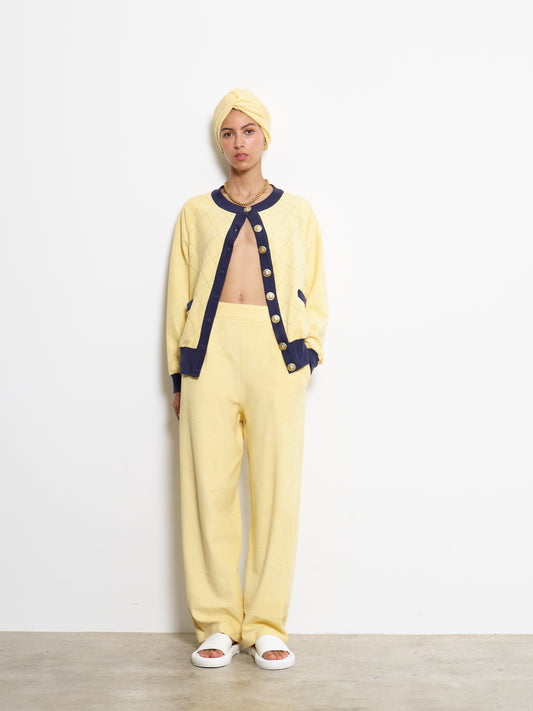 QUILTED BOMBER JACKET YELLOW